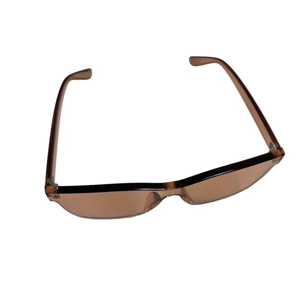Sunglasses Sun Glasses Women's Shades Rimless Plastic Brown Vacation Summer Pool - Picture 2 of 16